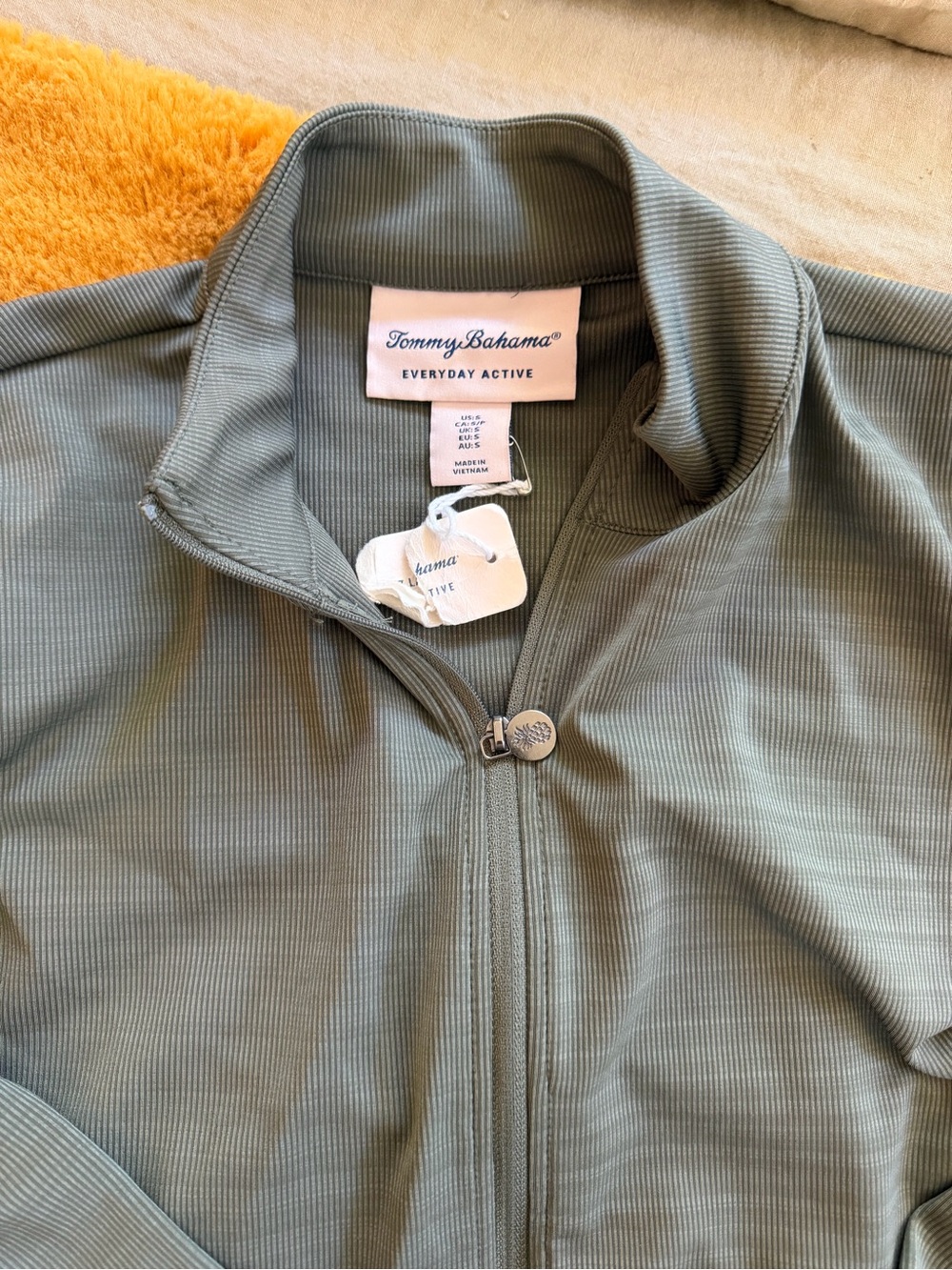 Tommy Bahama Everyday Active Olive Green Zip Jacket UPF 50